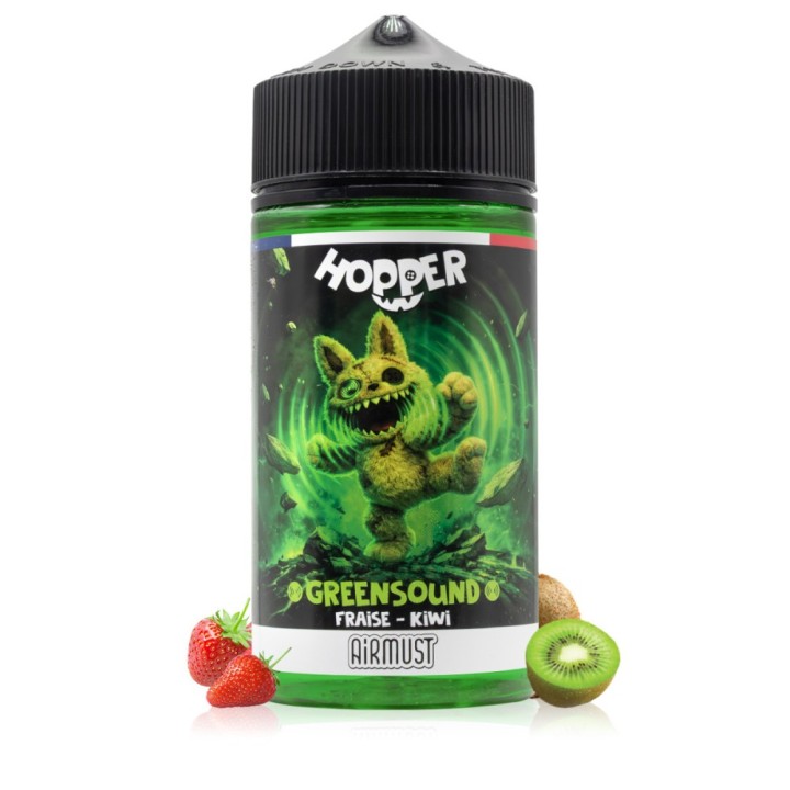 E-liquide Greensound 200ml Hopper - Kiwi - Fraise - 50/50 PG/VG - 0mg