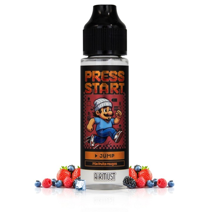 E-liquide Jump 50ml Press Start - Fruits rouges - Fraîcheur - 50/50 PG/VG - 0mg